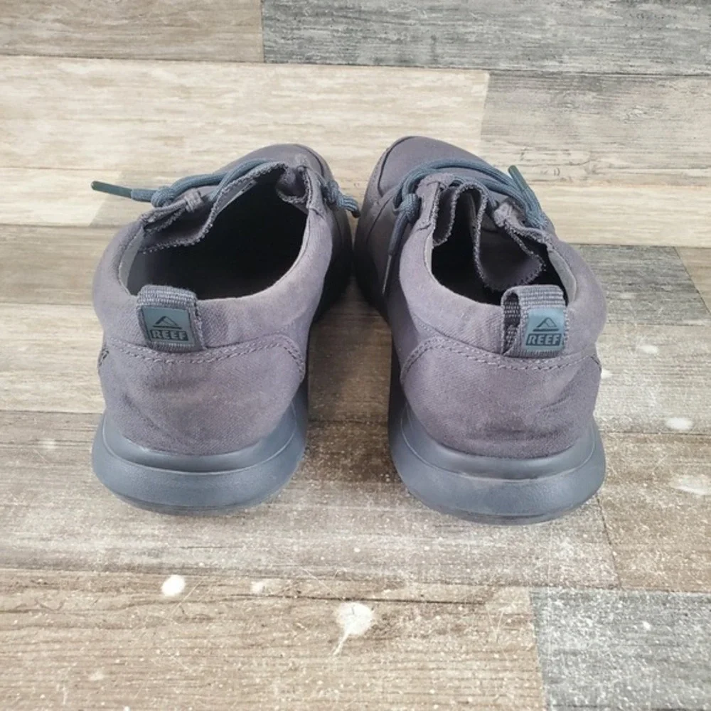 Reef Swellsole Cutback Mens Shoes Sz 9.5 Dark Gray Round Toe Lace Up‎ Sneakers